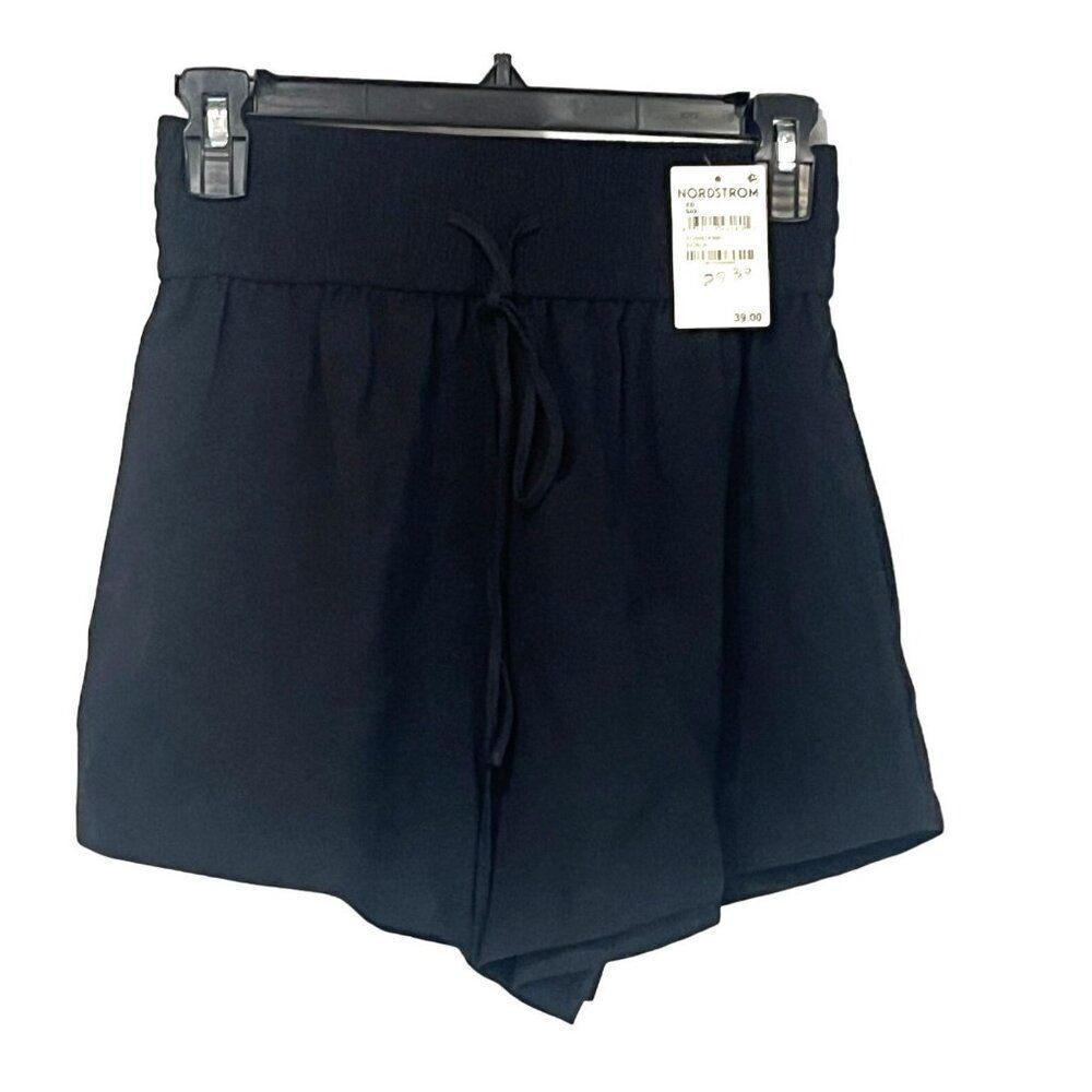 Open Edit Tie Waist Pull-on Shorts in Black, XS